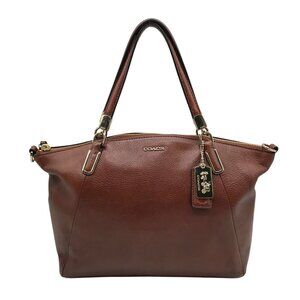 Coach Brown Leather Convertible Kelsey Satchel Bag 28095